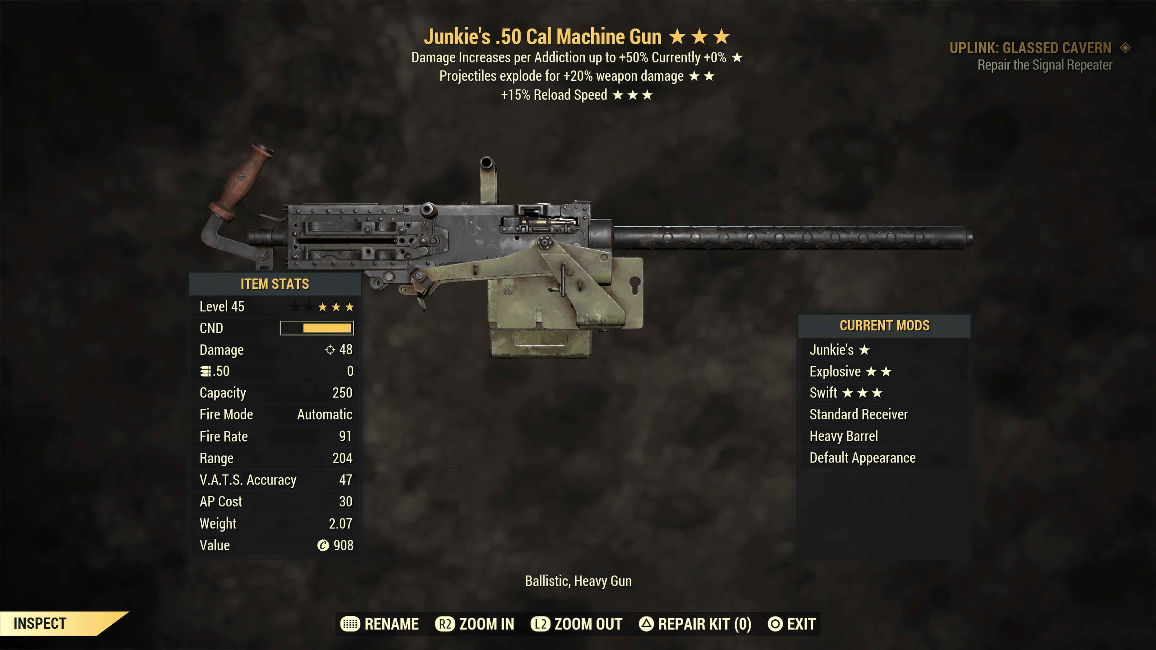 Junkie's【Explosive + Swift】.50 Cal Machine Gun